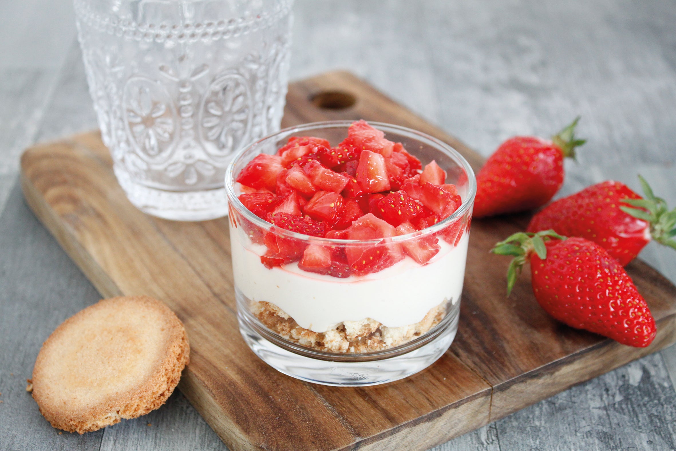 Recette Verrine façon tarte aux fraises