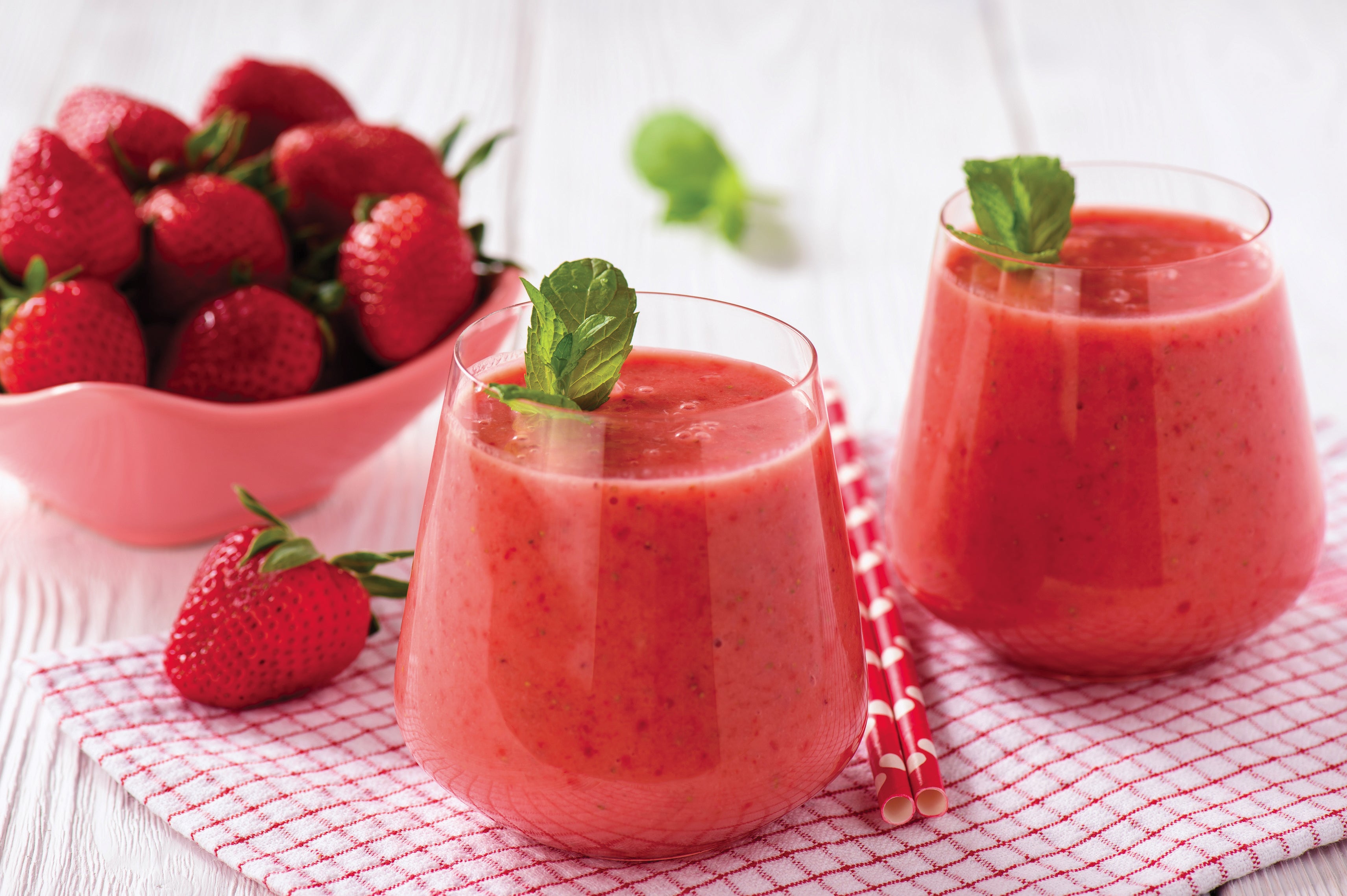 Smoothie saveur fraise