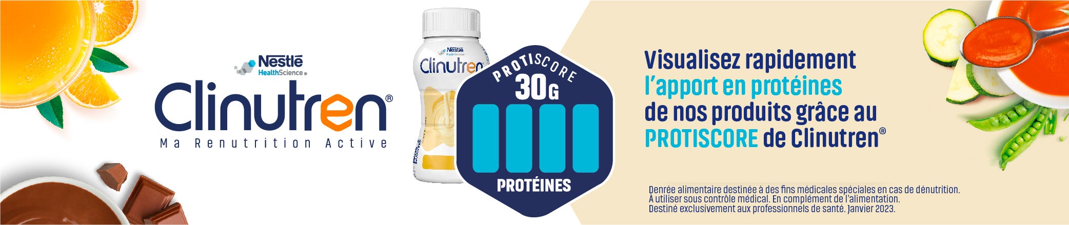 LES PRODUITS CLINUTREN® PROTISCORE 4 BARRES