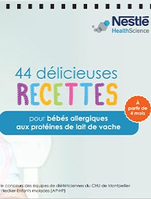 Recettes pour bébés allergiques aux protéines de lait de vache