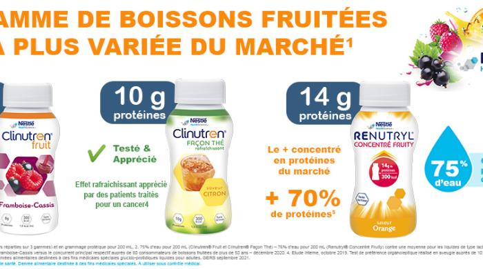 Clinutren et Renutryl Fruits